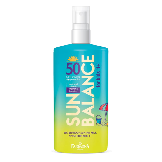 SUN BALANCE Vízálló Naptej SPF50 Gyerekeknek 1+ 150ml SUN BALANCE Vízálló Naptej SPF50 Gyerekeknek 1+ 150ml