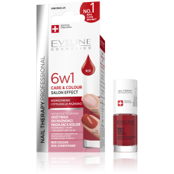 NAIL THERAPY Körömápoló 6 AZ 1-BEN ÁPOLÁS ÉS SZÍN  RED 5ml