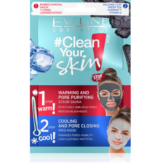 CLEAN Your Skin radír+ maszk 2x5 ml